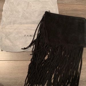 ZARA CLUTCH WITH FRINGE